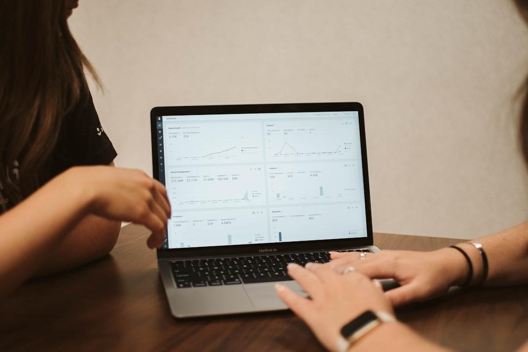 Data analyst working at desk